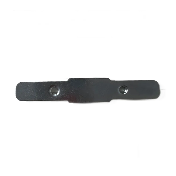 Conector de muebles de metal de forma plana con orificio para tornillo
