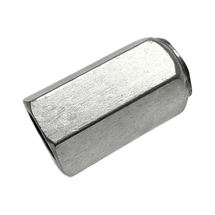 Conector roscado de tuerca de acoplamiento hexagonal para hardware de construcción de perfil de aluminio de conexión de varilla