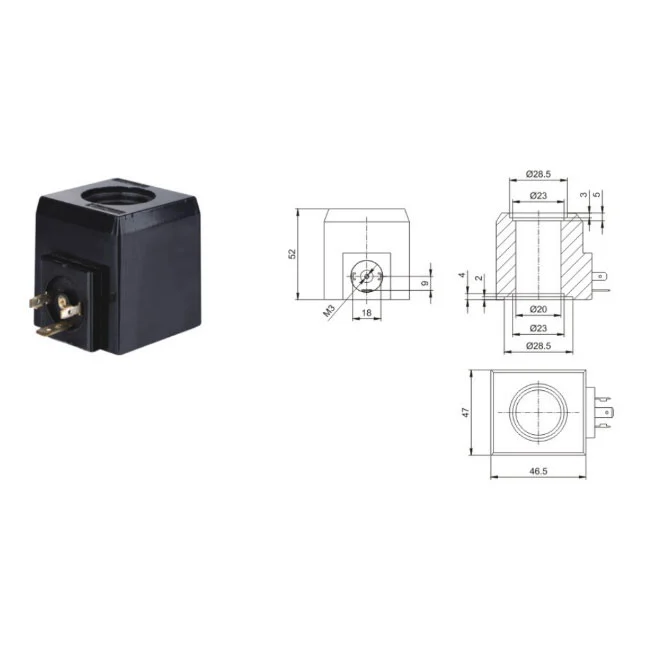 Bobina de solenoide hidráulica