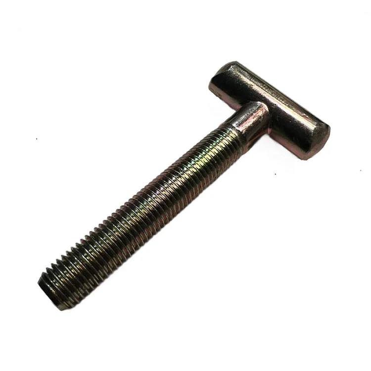 Perno en T para perfil de aluminio con ranura en T con revestimiento de zinc amarillo
